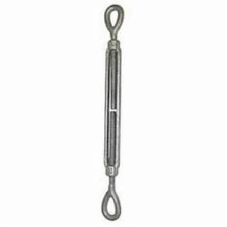 Turnbuckle, EyeEye, 1 In Thread, 10000 Lb Working, 6 In Take Up, Steel